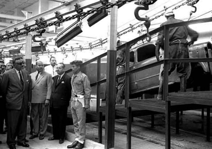 A car factory in 1963